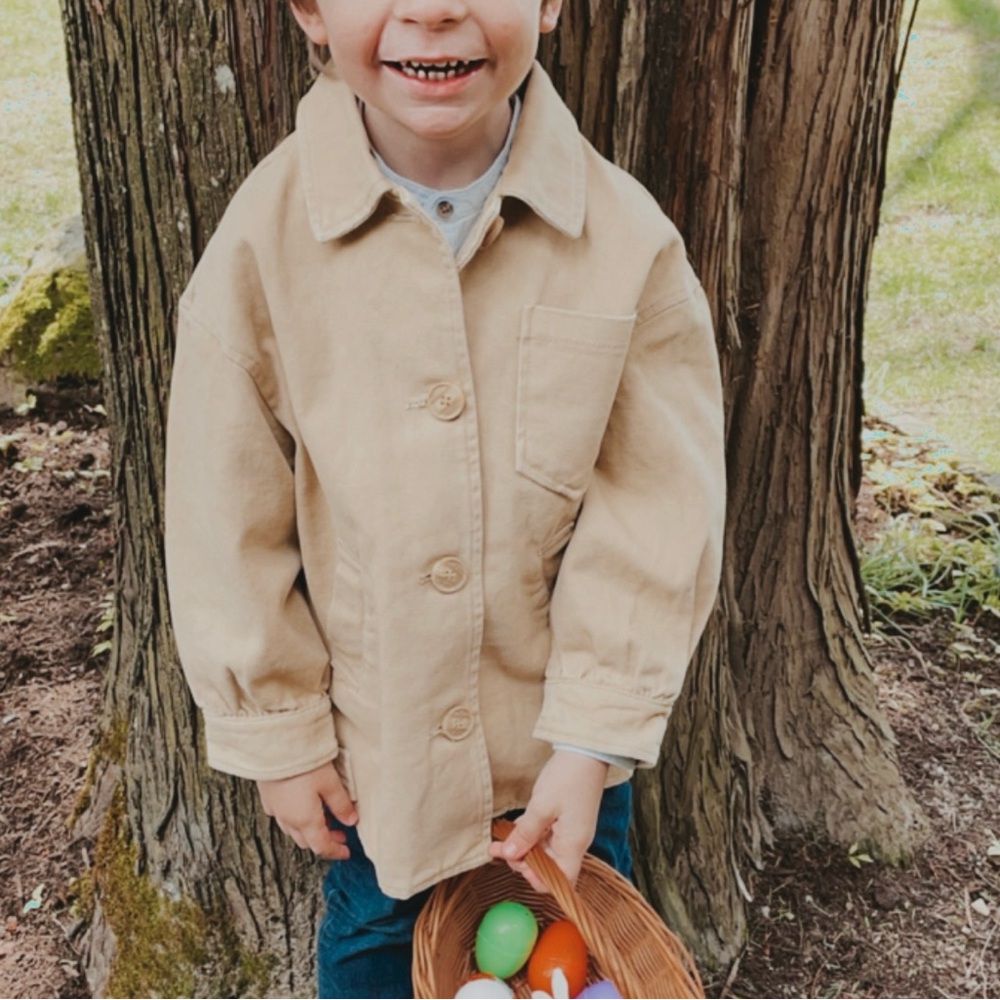 ZARA Kids ~ chore canvas jacket in tan